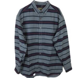 Cabela's Striped Heavy Flannel Shirt - Men's Large